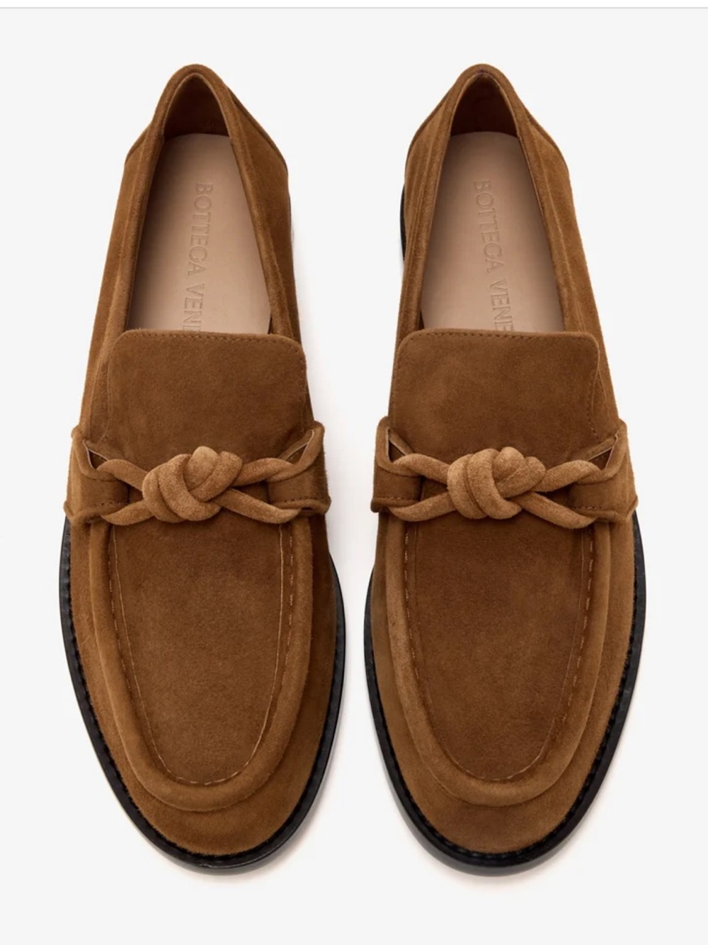 Bottega Veneta Astaire Suede Loafers in Brown